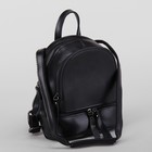 Рюкзак молодёжный на молнии, 1 отдел, 2 наружных кармана, цвет чёрный - Фото 6