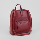 Рюкзак молодёжный на молнии, 1 отдел, 2 наружных кармана, цвет бордовый - Фото 6