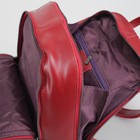 Рюкзак молодёжный на молнии, 1 отдел, 2 наружных кармана, цвет бордовый - Фото 5