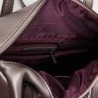 Сумка женская, отдел на молнии, 2 наружных кармана, длинный ремень, цвет серебристый - Фото 5