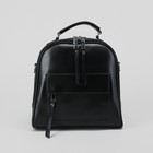 Рюкзак-сумка на молнии, 2 отдела, 2 наружных кармана, цвет чёрный - Фото 2