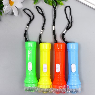 Фонарик брелок для ключей на кольце «Световой луч», 9.5×3×3 см, МИКС