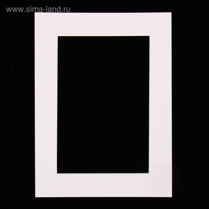 Паспарту для фоторамки 15х20 см "Белый" внутренний размер 10х15 см - Фото 1