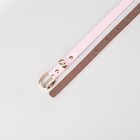 Ремень женский, ширина - 1,4 см, пряжка золото, 2 строчки, цвет розовый - Фото 3
