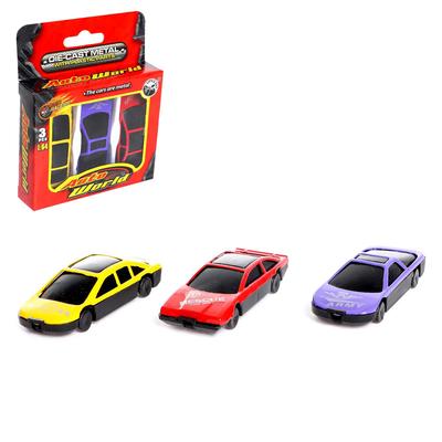 Набор металлических машин «Гонки», 3 шт.