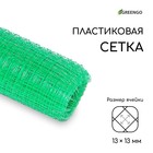 Сетка садовая, 1 × 10 м, ячейка ромб 13 × 13 мм, для птичников, пластиковая, зелёная, Greengo - Фото 1