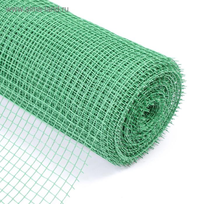 Сетка садовая, 1×20 м, ячейка ромб 15×15 мм, пластиковая, зелёная, Greengo, в рулоне