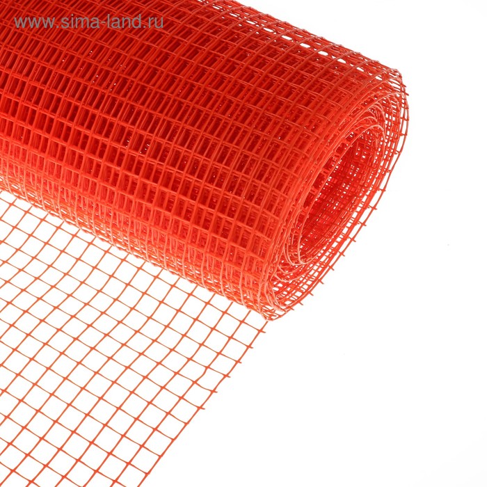 Сетка садовая, 1×10 м, ячейка ромб 15×15 мм, пластиковая, оранжевая, Greengo, в рулоне