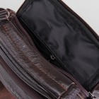 Сумка мужская, отдел на молнии, 4 наружных кармана, длинный ремень, цвет коричневый - Фото 5