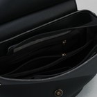 Рюкзак-сумка на молнии, отдел с перегородкой, наружный карман, цвет чёрный - Фото 6