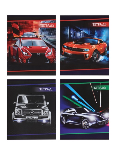 Тетрадь 36 листов в клетку, Calligrata «Авто-2», МИКС