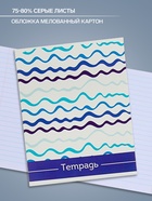 Тетрадь 48 листов в линейку Calligrata «Орнамент», серые листы, МИКС - Фото 2