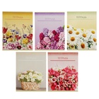 Тетрадь 48 листов в клетку, Calligrata «Цветы», МИКС - Фото 3