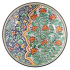Ляган Риштанская Керамика "Цветы", 42 см, синий - фото 4588936