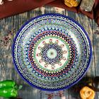 Ляган узбекский Риштанская Керамика «Узоры», d=33 см, глубокий, синий - Фото 5