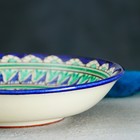 Тарелка Риштанская Керамика "Узоры", синяя, глубокая, 20 см - Фото 3