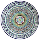 Ляган Риштанская Керамика "Узоры", 37 см, синий - фото 4588979