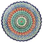 Тарелка Риштанская Керамика "Цветы", синяя, рельефная, 25см - Фото 2