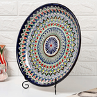 Ляган Риштанская Керамика "Узоры", 36 см, синий - Фото 3