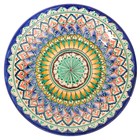 Тарелка Риштанская Керамика "Узоры",  27 см, синий - фото 4589010