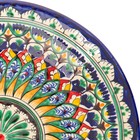 Тарелка Риштанская Керамика "Цветы",  25 см, синий - Фото 3