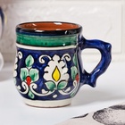 Кружка Риштанская Керамика «Цветы», 330 мл, синяя - Фото 1