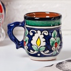 Кружка Риштанская Керамика «Цветы», 330 мл, синяя - Фото 2