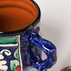 Кружка Риштанская Керамика «Цветы», 330 мл, синяя - Фото 3