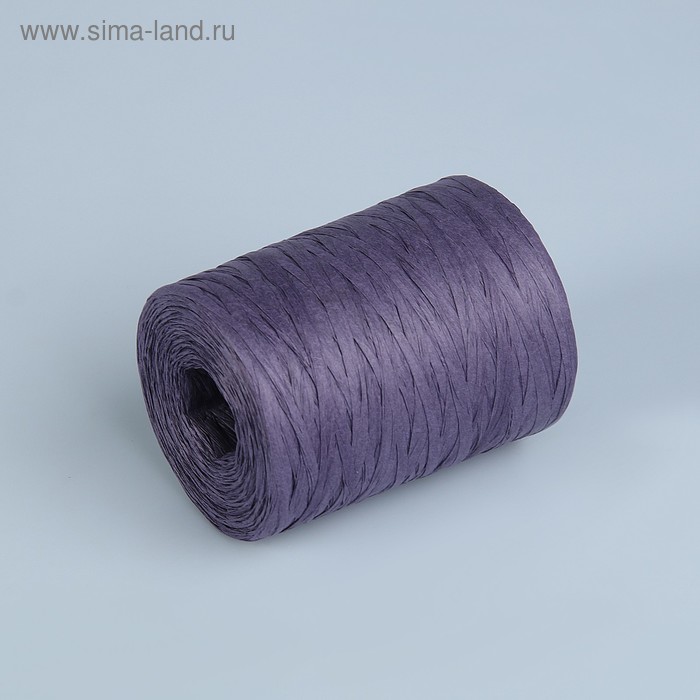 Рафия однотонная, G87, фиолетовый, 0,5 см х 200 м - Фото 1