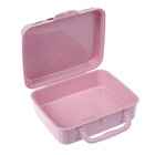 Контейнер для продуктов с ручкой и декором, 15,8×19,6×6,9 см, цвет розовый - Фото 2