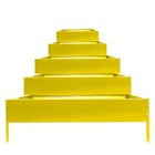 Клумба металлическая, 5 ярусов, d = 40–80–120–160–200 см, h = 75 см, ножки 30 см, жёлтая - Фото 1