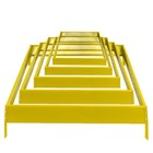 Клумба металлическая, 5 ярусов, d = 40–80–120–160–200 см, h = 75 см, ножки 30 см, жёлтая - Фото 2