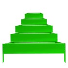 Клумба металлическая, 5 ярусов, d = 40–80–120–160–200 см, h = 75 см, ножки 30 см, зелёная - Фото 1
