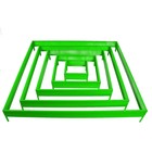 Клумба металлическая, 5 ярусов, d = 40–80–120–160–200 см, h = 75 см, ножки 30 см, зелёная - Фото 3