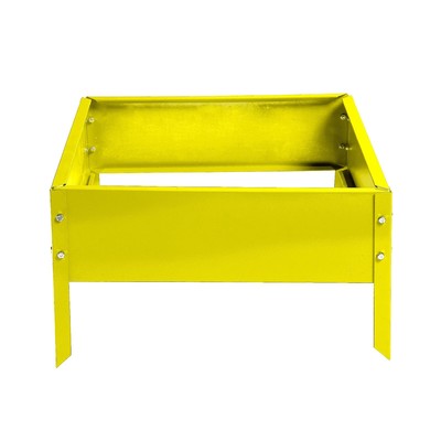 Клумба оцинкованная, 50×50×15 см, жёлтая, «Квадро», Greengo