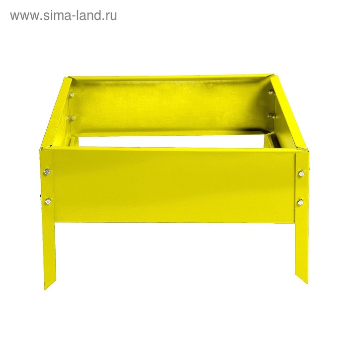 Клумба оцинкованная, 50×50×15 см, жёлтая, «Квадро», Greengo