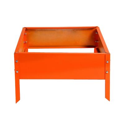 Клумба оцинкованная, 50×50×15 см, оранжевая, «Квадро», Greengo