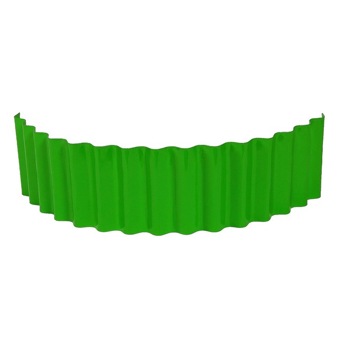Ограждение для клумбы, 110 × 24 см, зелёное, «Волна» - фото 1905457612