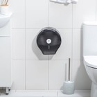 Диспенсер туалетной бумаги, 28×27,5×12 см, втулка 6,5 см, пластик, цвет чёрный - Фото 3