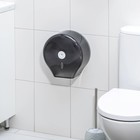Диспенсер туалетной бумаги, 28×27,5×12 см, втулка 6,5 см, пластик, цвет чёрный - фото 8373530