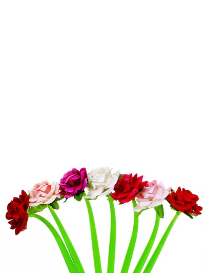 Ручка-прикол «Роза», синий стержень, гелевая, МИКС