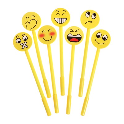 Ручка-прикол Calligrata «Смайл», синий стержень, гелевая, МИКС