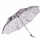 Зонт автоматический "Газетные выдержки", R=52см, цвет серый - Фото 2