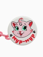 Держатель для соски - пустышки «Мяу», на цепочке, розовый - Фото 10