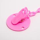 Держатель для соски - пустышки «Мяу», на цепочке, розовый - Фото 4