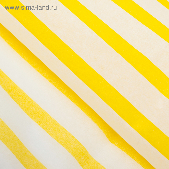 Бумага тишью "Желтая полоска", 50 х 66 см - Фото 1