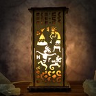 Соляной светильник "Индейцы", 20 х 12 см, деревянный декор - Фото 1