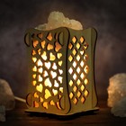 Соляной светильник "Сердца", 9 х 14 см, деревянный декор - Фото 1