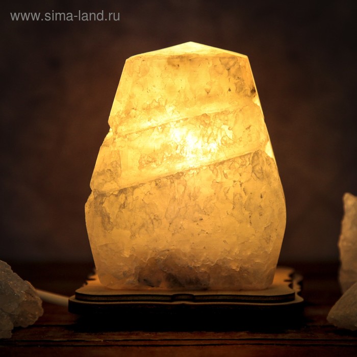 Соляной светильник "Прямоугольник", резной, 12 х 9 х 9 см, цельный кристалл - Фото 1