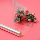 Плёнка для цветов и букетов, прозрачная 0.7×37.5 м, 1000 г, 40 мкм - Фото 7